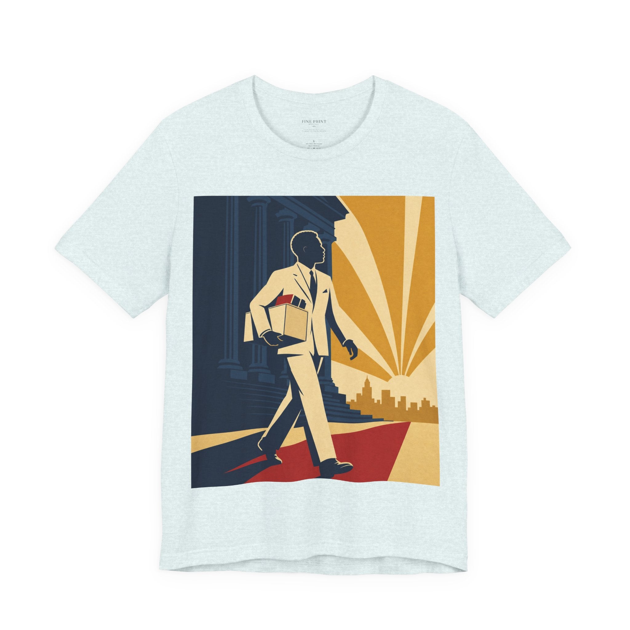 The Veteran — FEDUP Walkout Series tee, vintage-style print of a man walking out of a federal building — photo 6 of 21