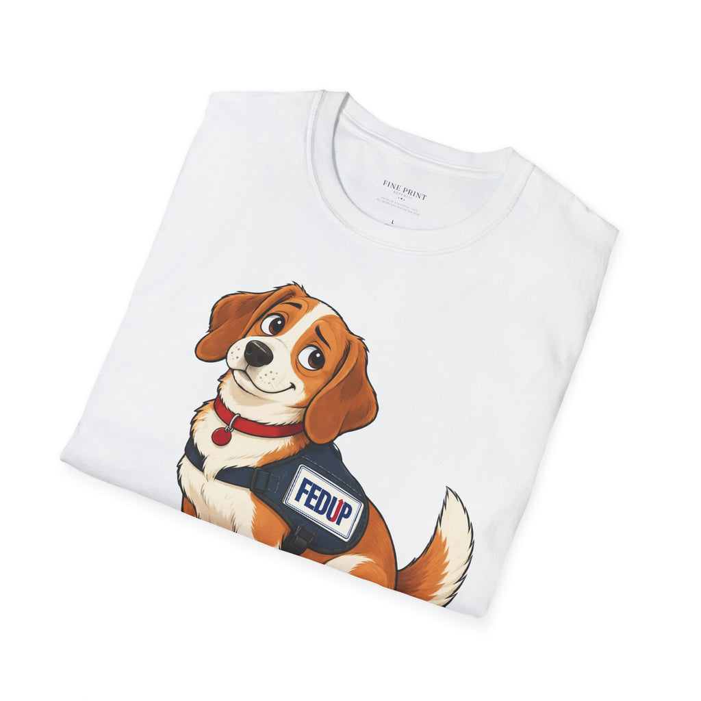 FedUp Service Dog T-Shirt - "Not Retained. Still Loyal." Cute Beagle Design