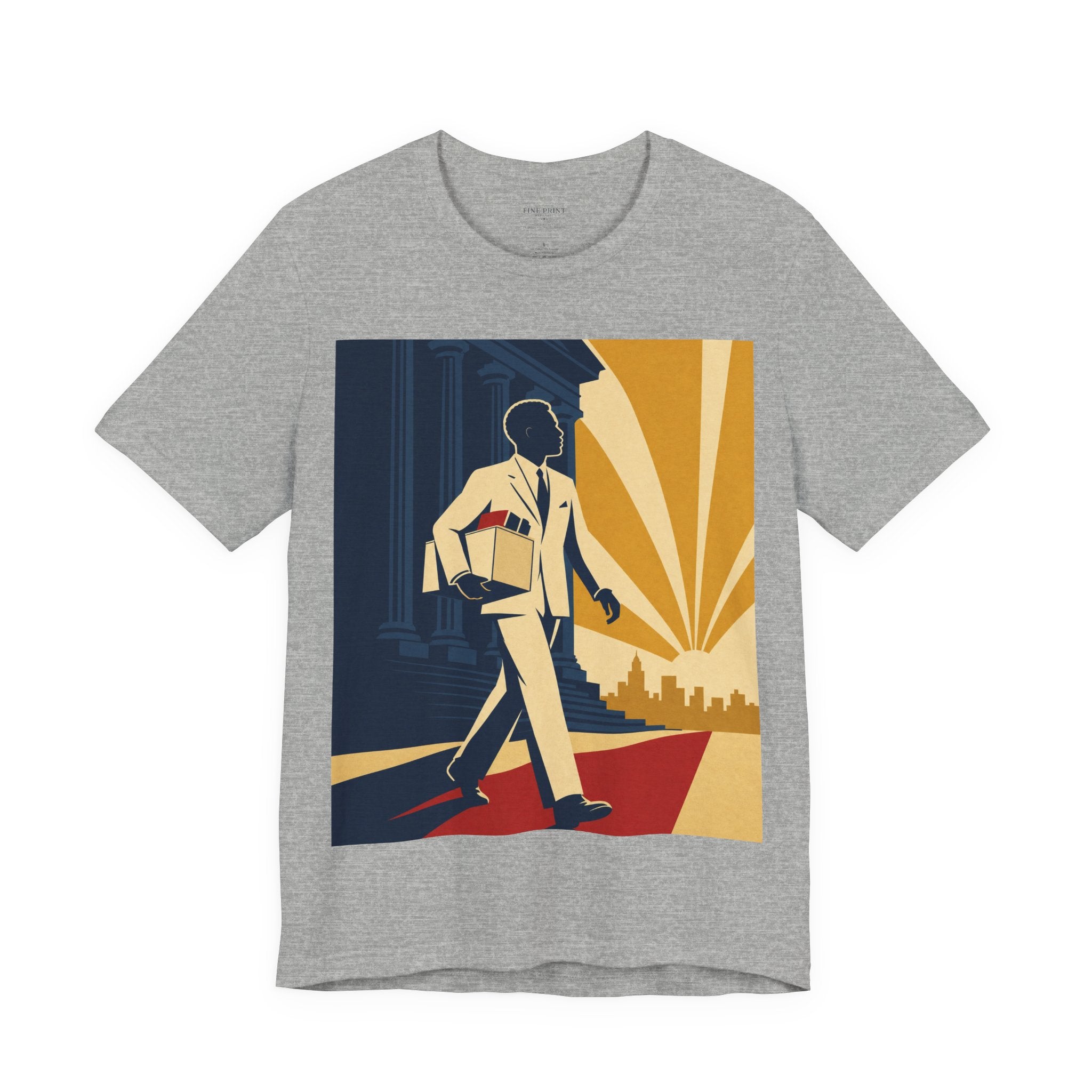 The Veteran — FEDUP Walkout Series tee, vintage-style print of a man walking out of a federal building — photo 8 of 21