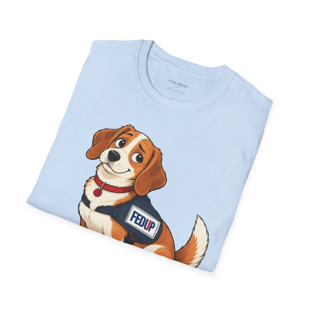 FedUp Service Dog T-Shirt - "Not Retained. Still Loyal." Cute Beagle Design