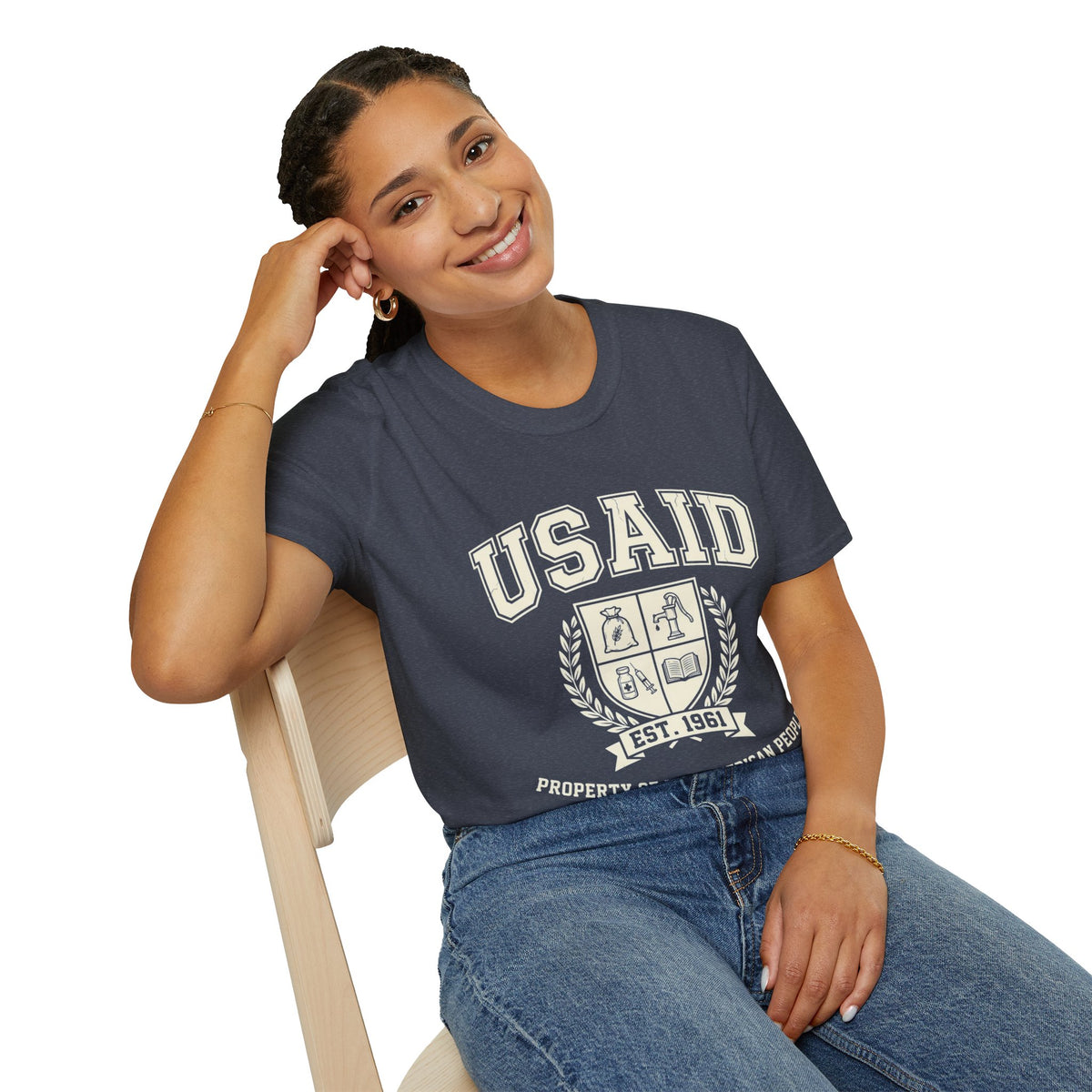 USAID Crest Pride T-Shirt — Vintage style 'Property of the American People' Graphic Tee