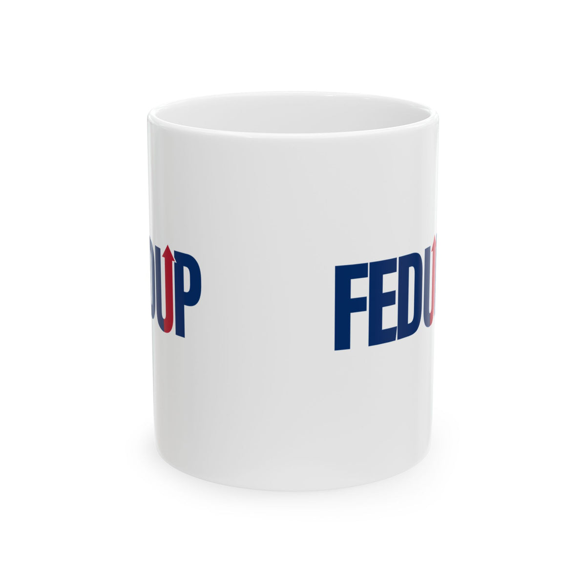 FEDUP Logo Coffee Mug, 15 oz White Ceramic | Gift for Federal Employees & Former Feds