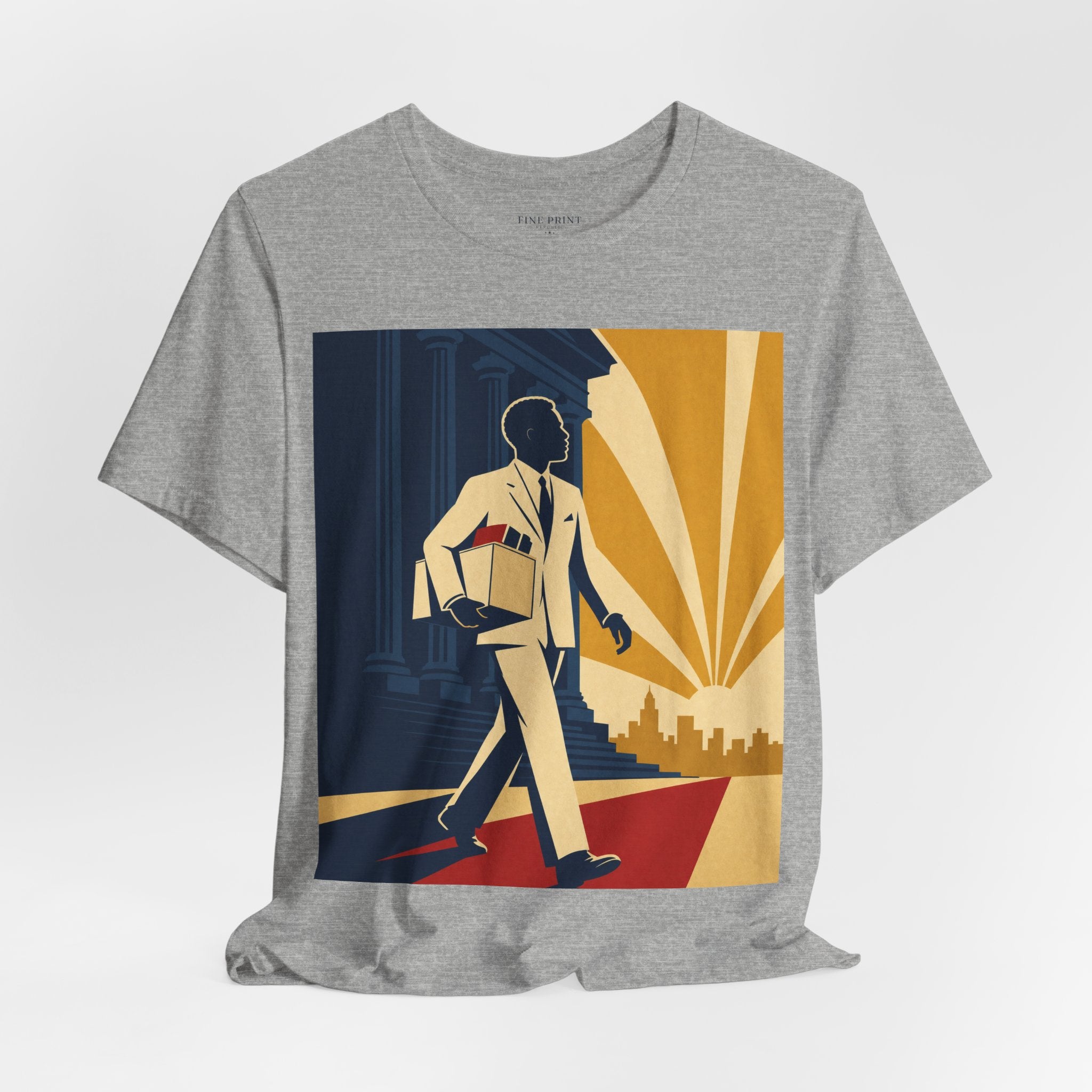 The Veteran — FEDUP Walkout Series tee, vintage-style print of a man walking out of a federal building — photo 1 of 21