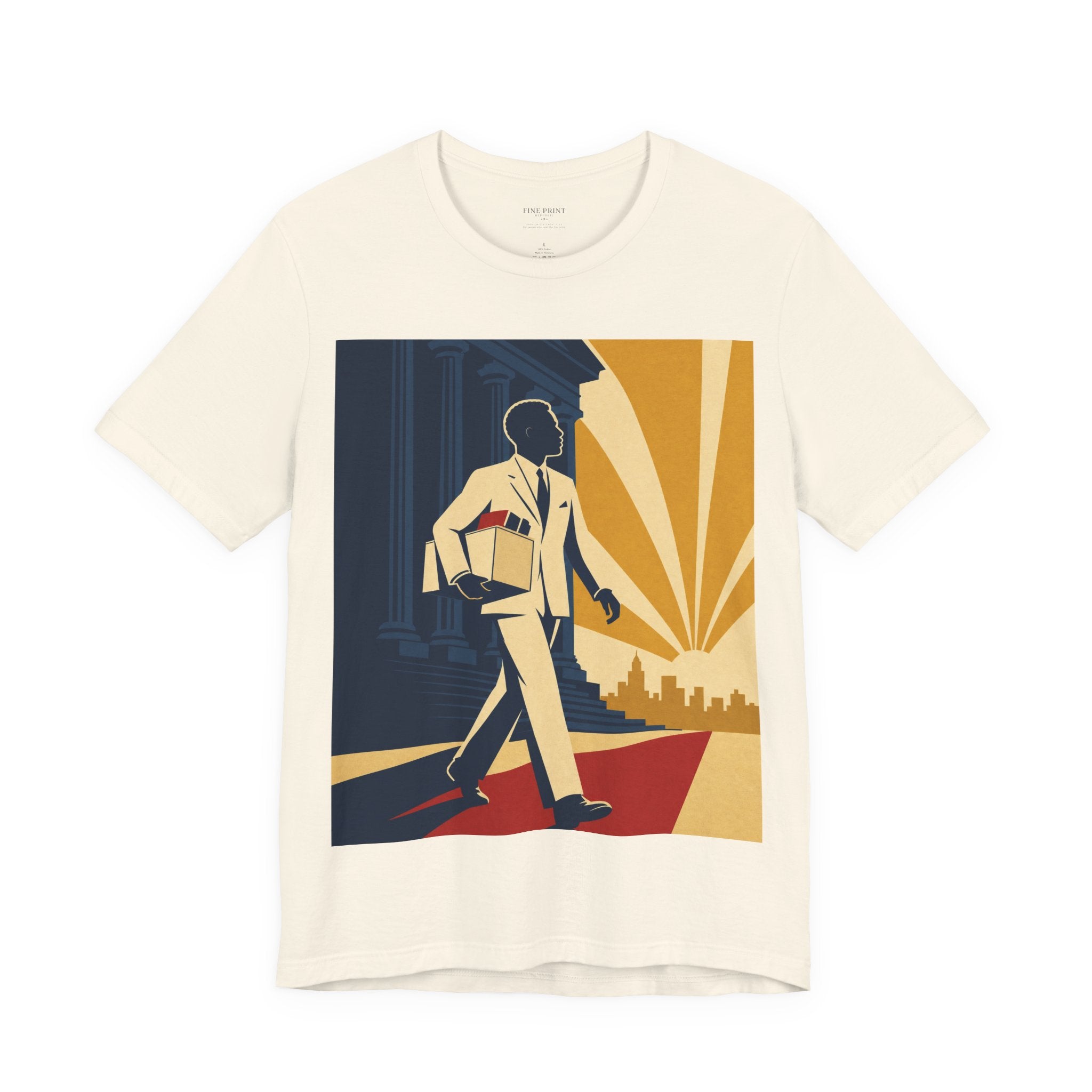 The Veteran — FEDUP Walkout Series tee, vintage-style print of a man walking out of a federal building — photo 4 of 21