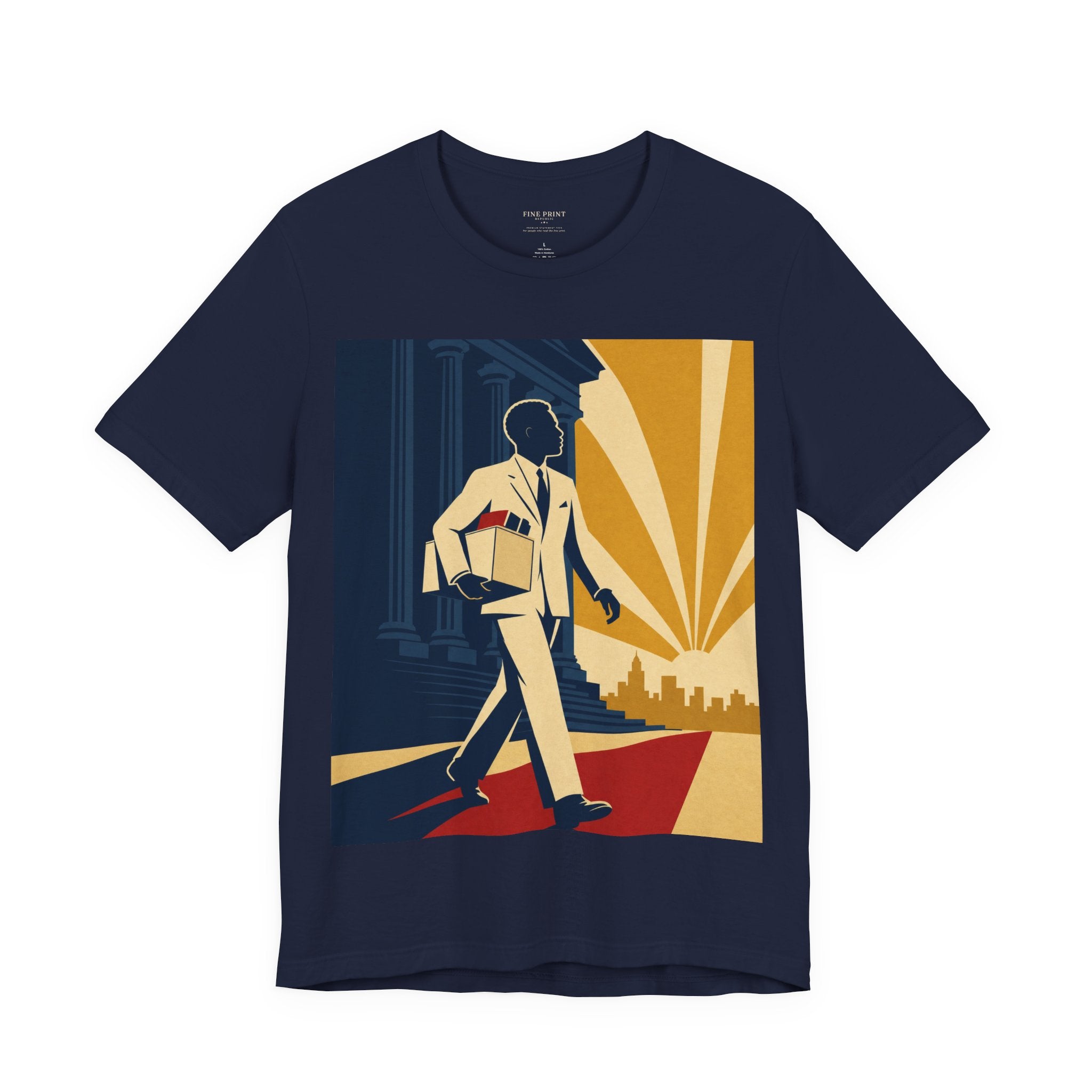 The Veteran — FEDUP Walkout Series tee, vintage-style print of a man walking out of a federal building — photo 7 of 21