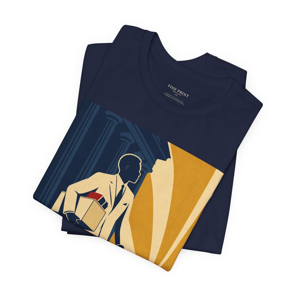 The Veteran — FEDUP Walkout Series tee, vintage-style print of a man walking out of a federal building — photo 20 of 21