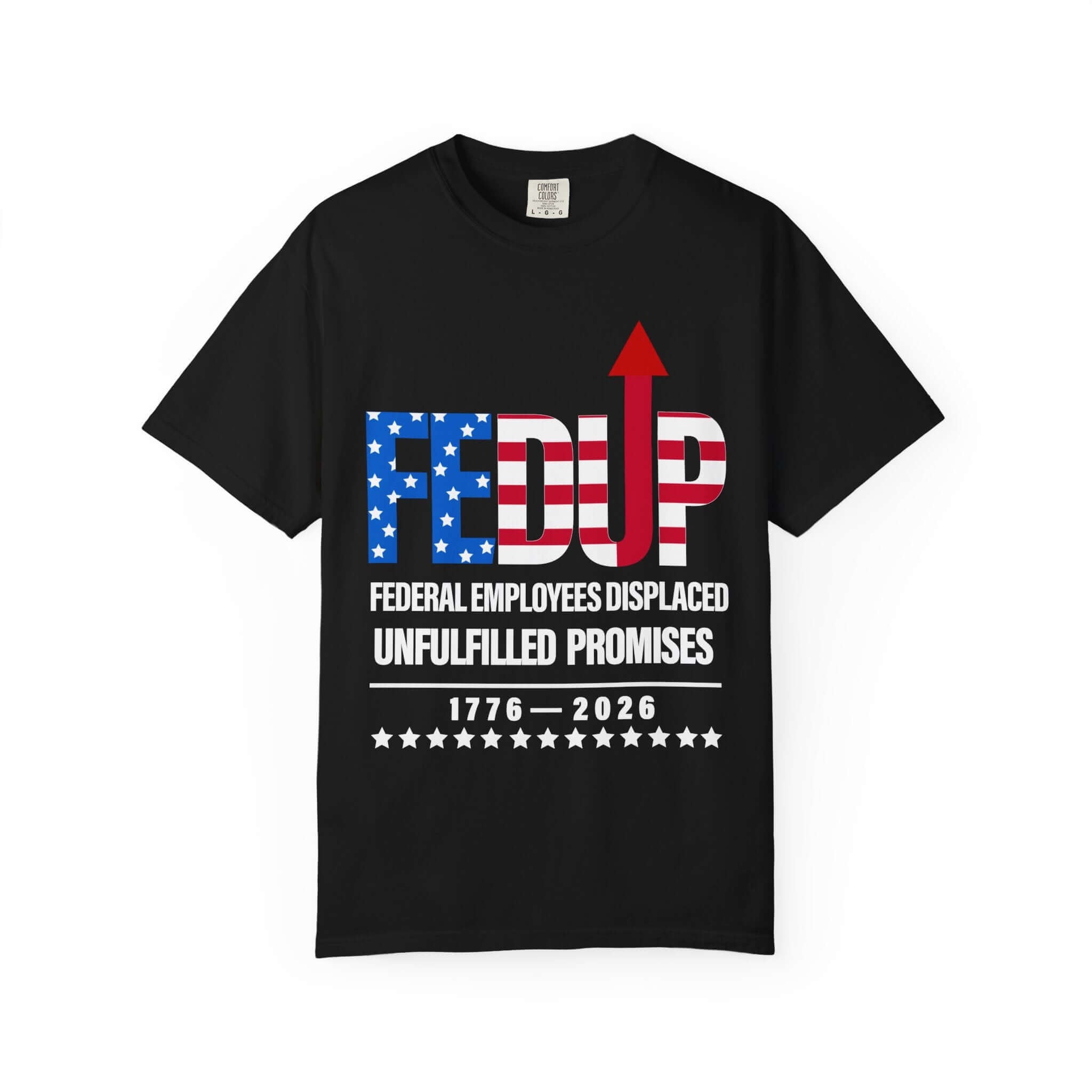 FEDUP T-Shirt — "Federal Employees Displaced: Unfulfilled Promises 1776–2026"
