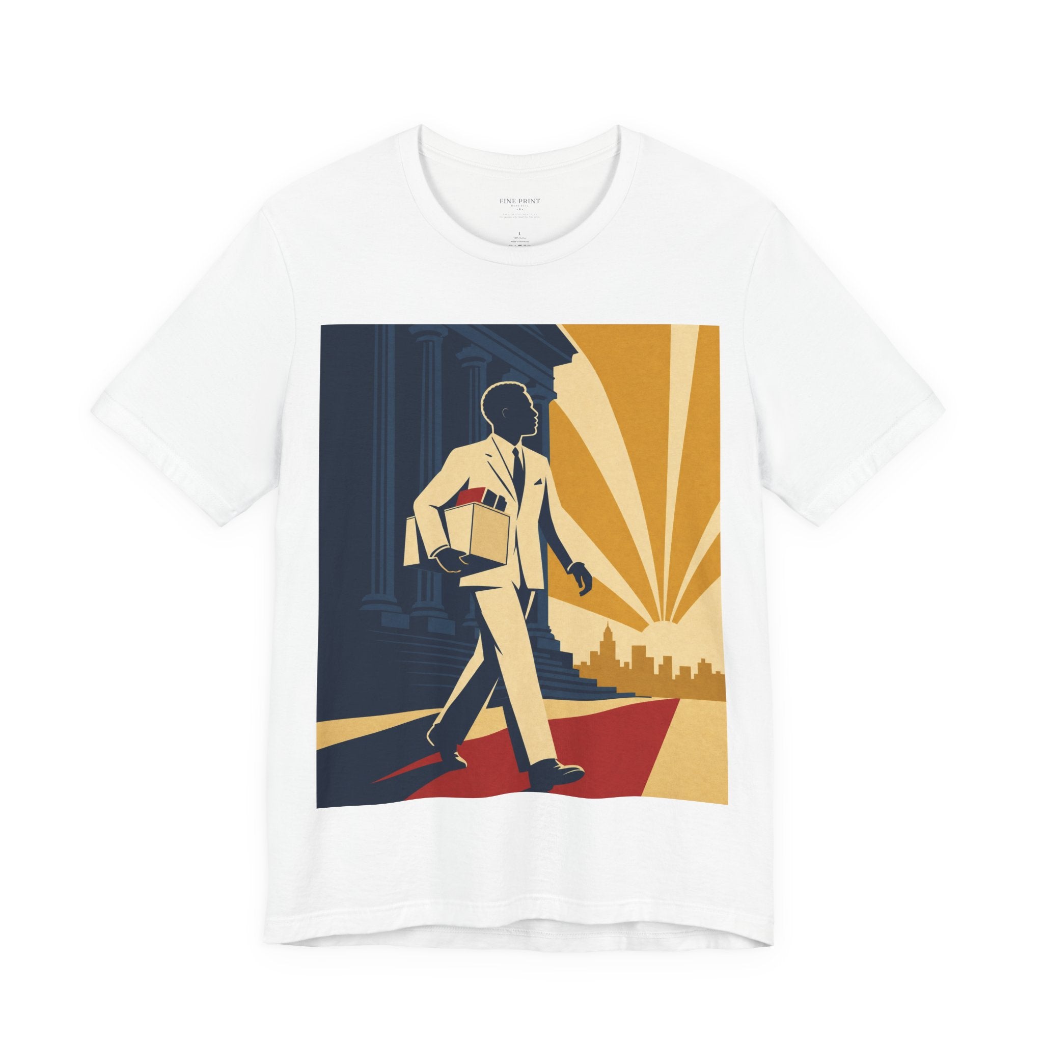 The Veteran — FEDUP Walkout Series tee, vintage-style print of a man walking out of a federal building — photo 2 of 21