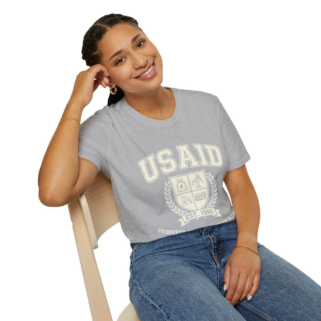 USAID Crest Pride T-Shirt — Vintage style 'Property of the American People' Graphic Tee