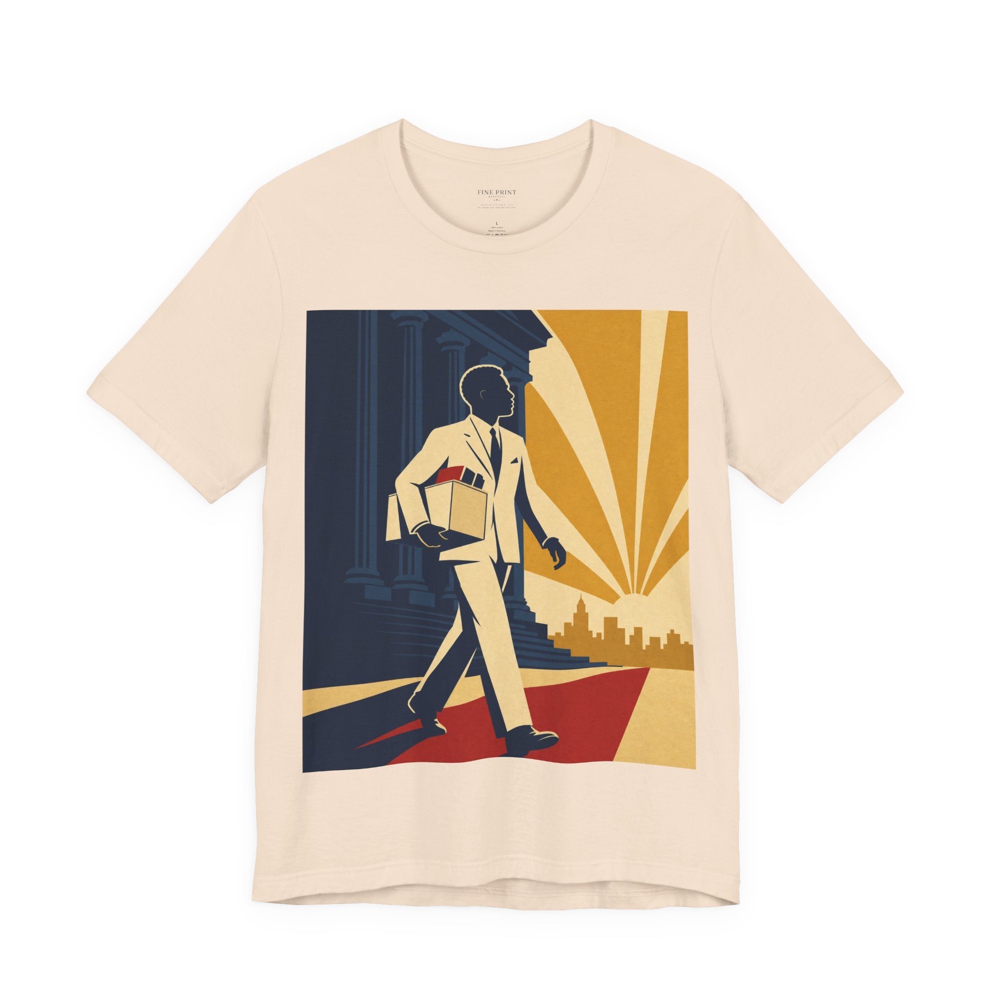 The Veteran — FEDUP Walkout Series tee, vintage-style print of a man walking out of a federal building — photo 5 of 21