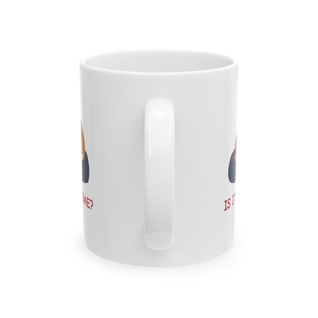 Fur-lo “Is It Coffee Time?” Mug, 15 oz White Ceramic | Funny Sleepy Dog Coffee Mug from The FEDUP Gang