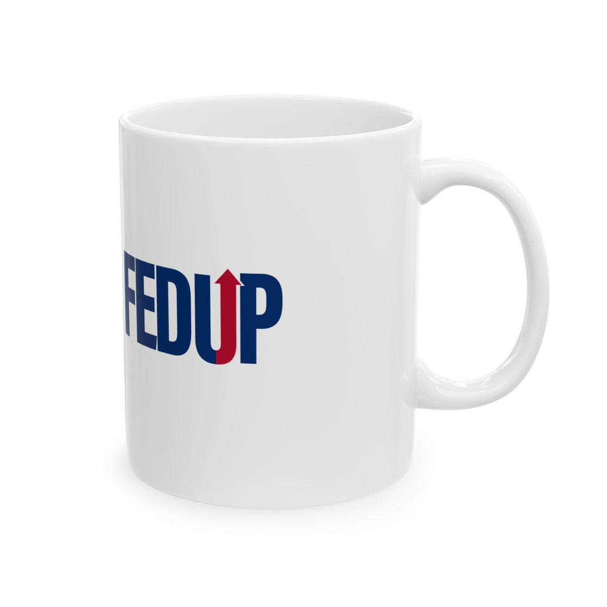 FEDUP Logo Coffee Mug, 15 oz White Ceramic | Gift for Federal Employees & Former Feds