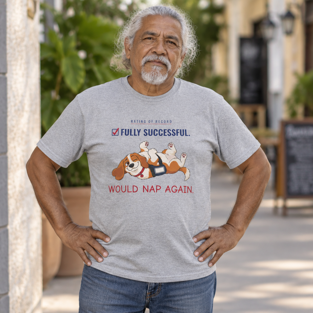 Fur-lo “Fully Successful. Would Nap Again.” Tee | FEDUP Gang Comic Dog Shirt