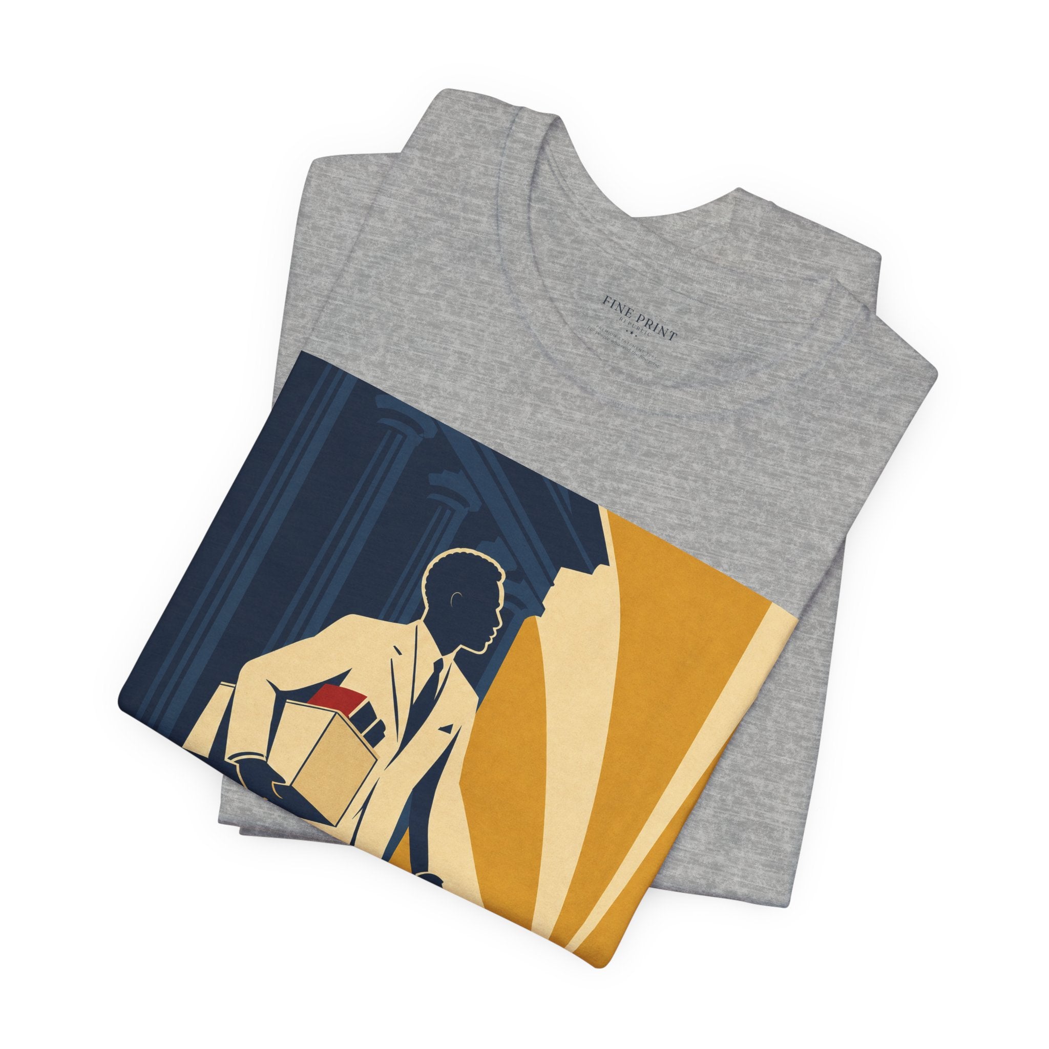The Veteran — FEDUP Walkout Series tee, vintage-style print of a man walking out of a federal building — photo 9 of 21