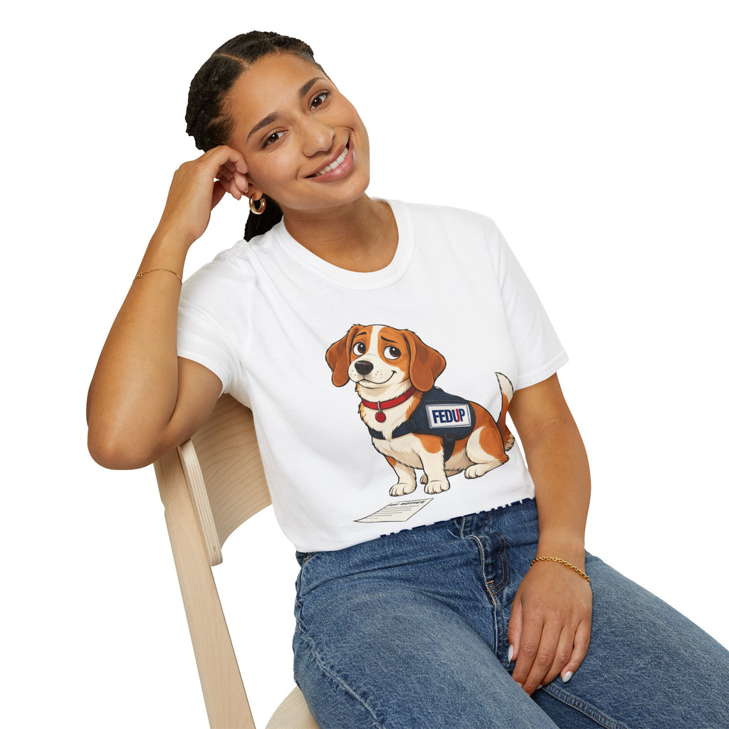FedUp Service Dog T-Shirt - "Not Retained. Still Loyal." Cute Beagle Design