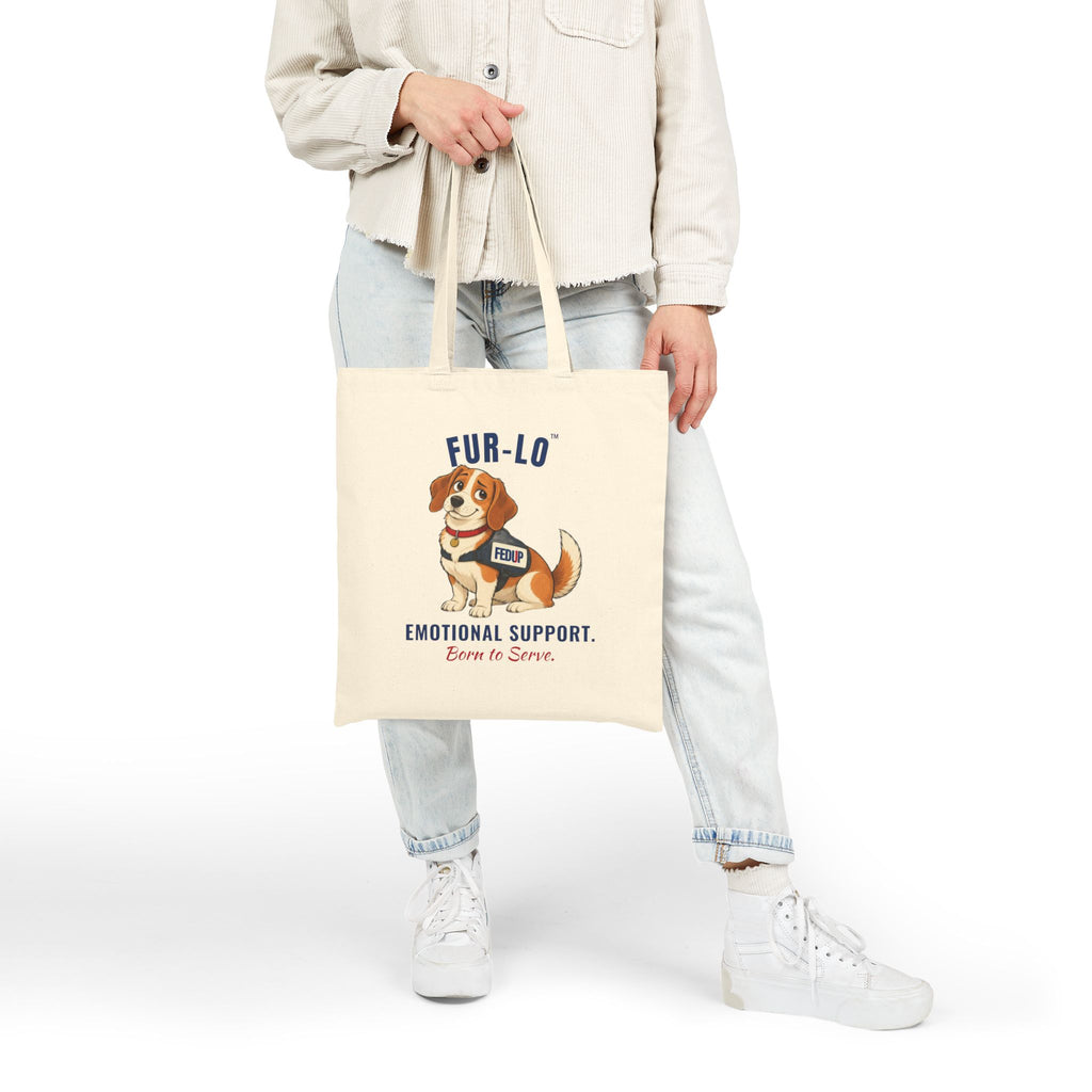 Fur-lo Emotional Support Tote Bag | FEDUP Gang Two-Sided Canvas Tote