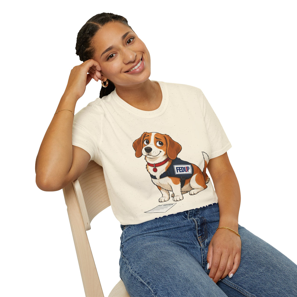 FedUp Service Dog T-Shirt - "Not Retained. Still Loyal." Cute Beagle Design