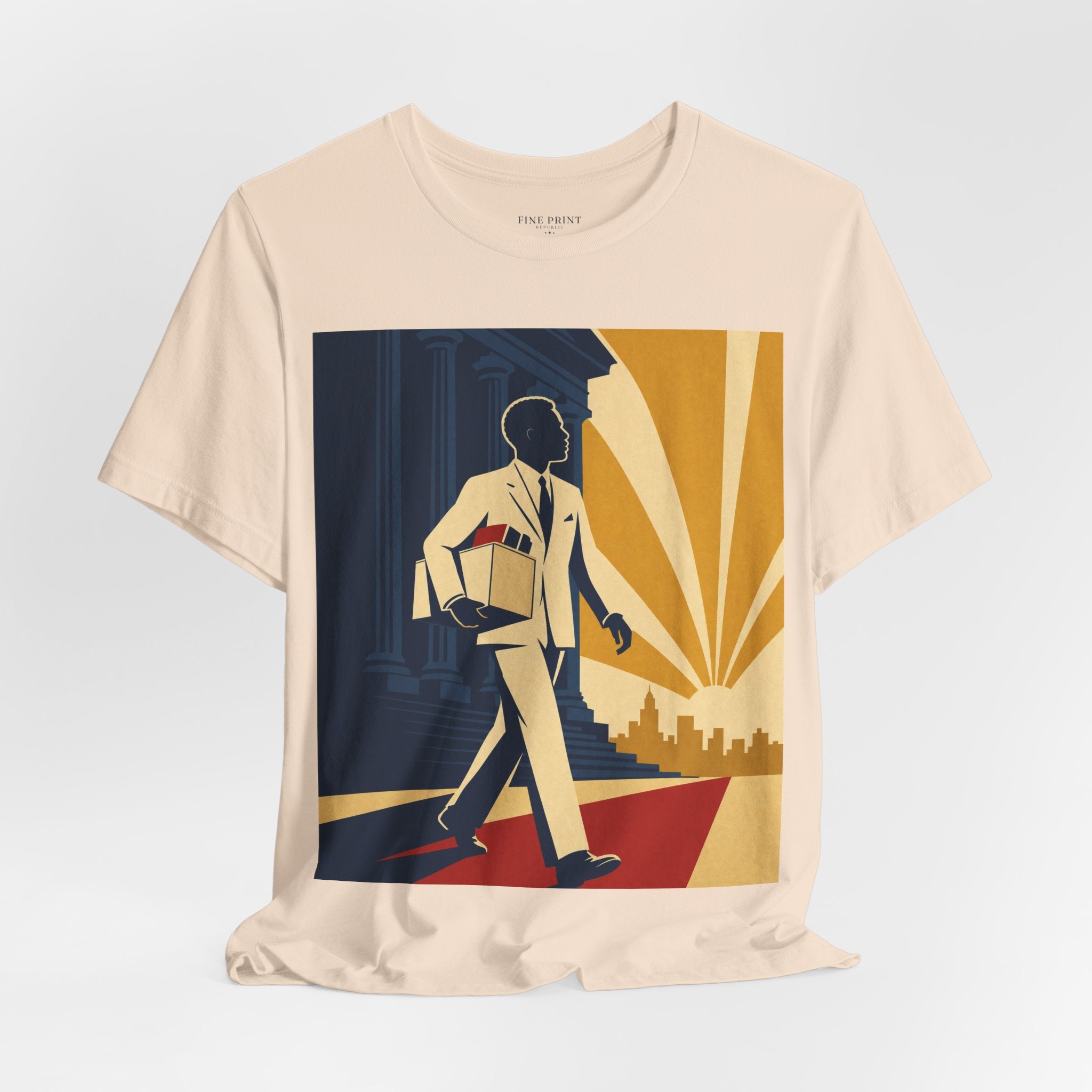 The Veteran — FEDUP Walkout Series tee, vintage-style print of a man walking out of a federal building — photo 17 of 21