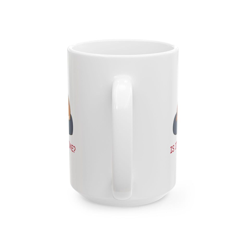 Fur-lo “Is It Coffee Time?” Mug, 15 oz White Ceramic | Funny Sleepy Dog Coffee Mug from The FEDUP Gang