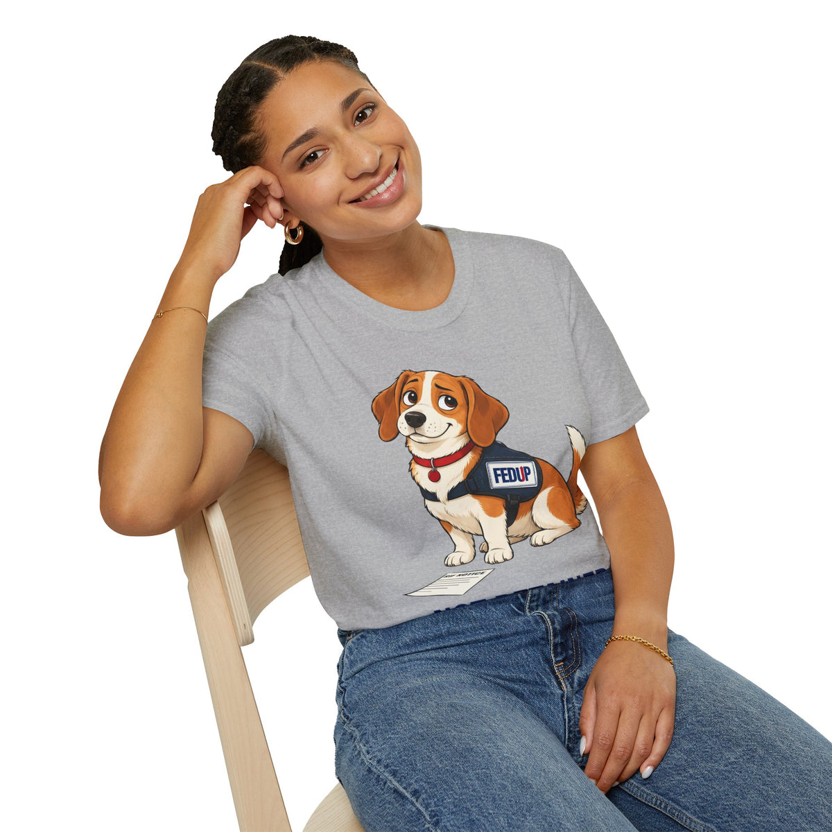 FedUp Service Dog T-Shirt - "Not Retained. Still Loyal." Cute Beagle Design