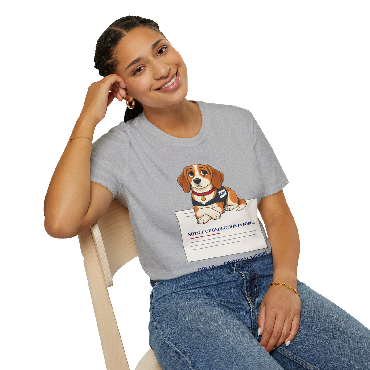 Fur-lo Emotional Support Tee | FEDUP Gang Comic Dog Shirt