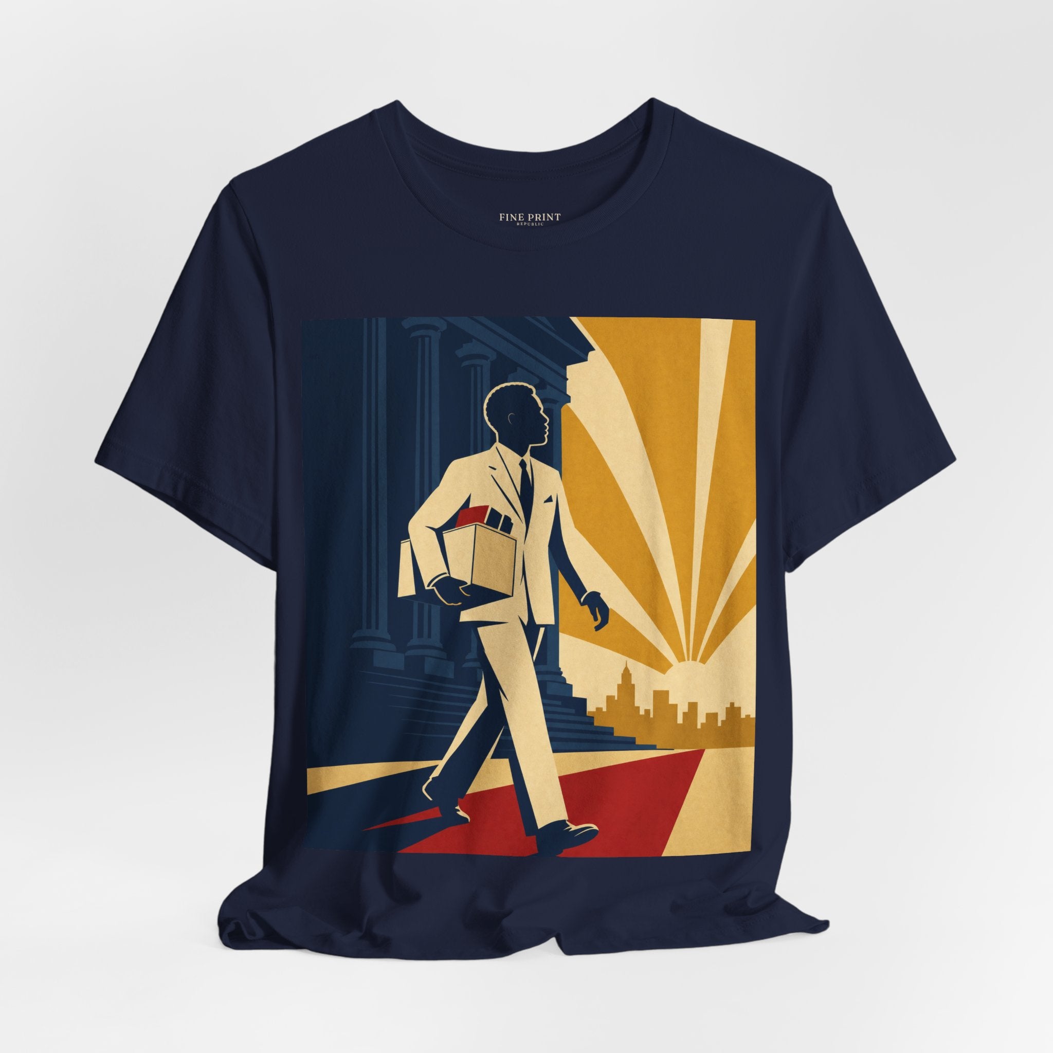 The Veteran — FEDUP Walkout Series tee, vintage-style print of a man walking out of a federal building — photo 21 of 21